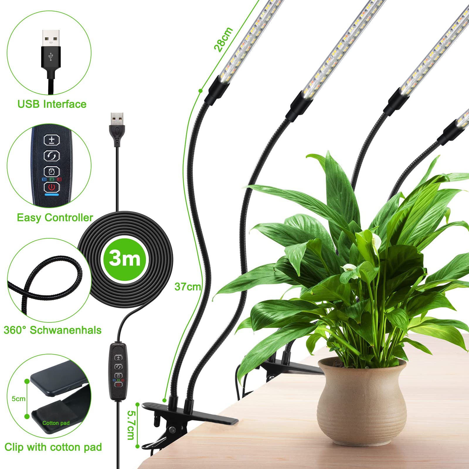 Amazon.com : GROWSTAR Plant Lights for Indoor Growing, Full