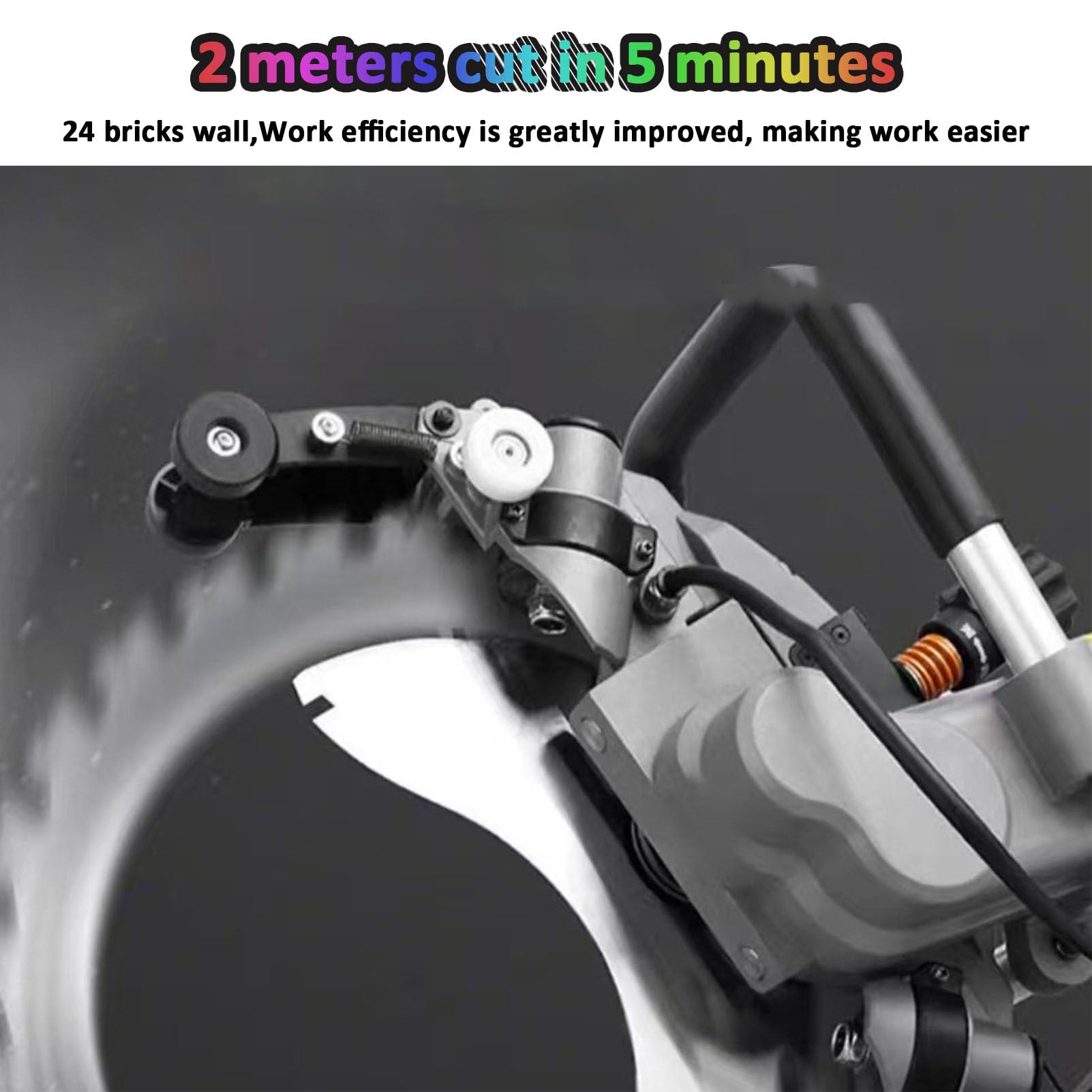 Sierra circular para hormigón, sierra eléctrica para hormigón de 2200 rpm, cortadora de muros sin escobillas de 29 cm, sierra toroidal para hormigón con supresión de polvo,WithoutToolbox