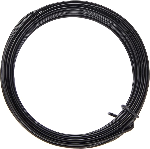Efco 2 mm x 5 m 42 g Approximately Aluminium Anodised Wire, Black