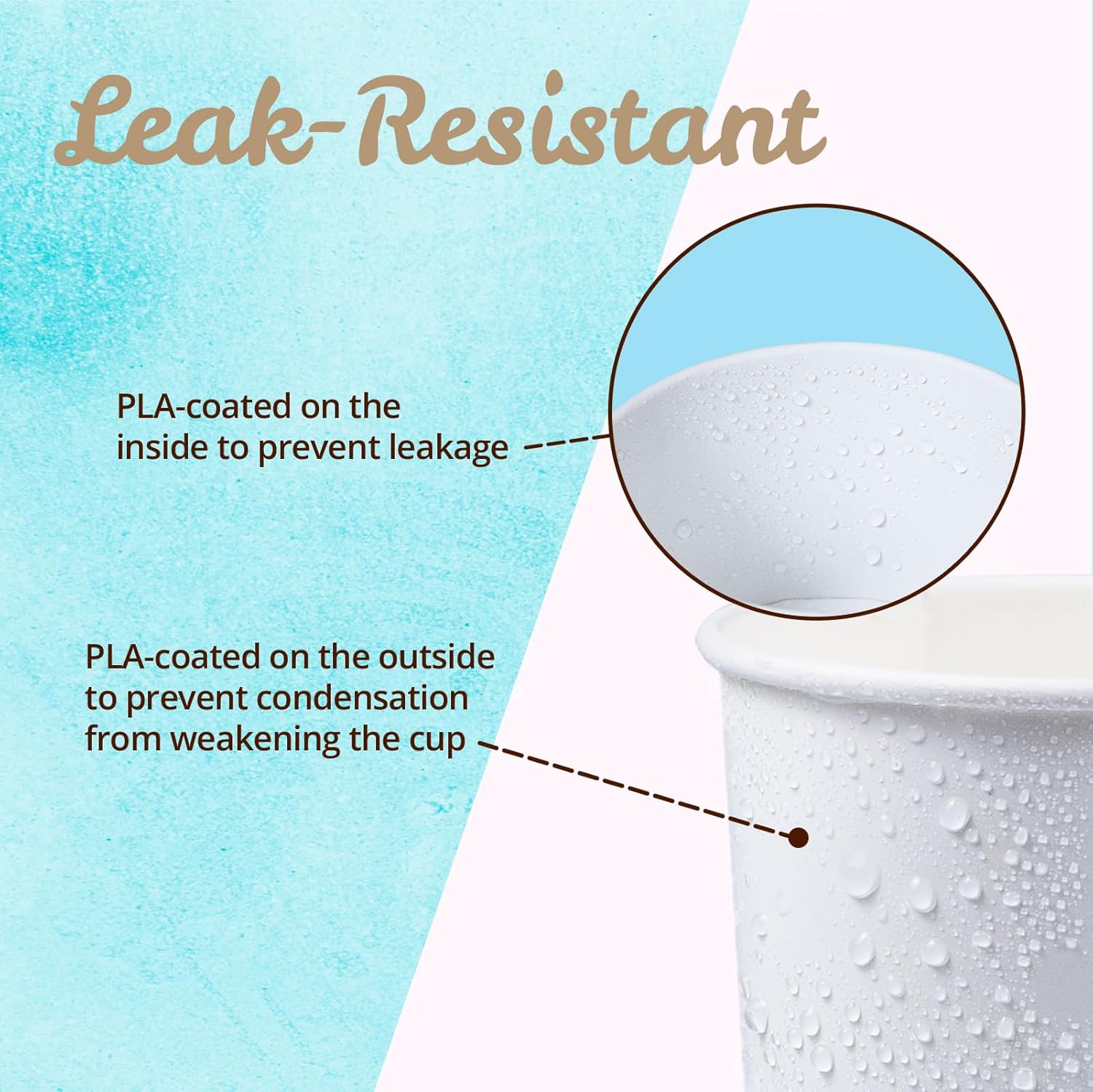 MATICAN Disposable Coffee Cups, 200-Pack 12-oz Bulk Paper Cups for Hot or Cold Drinks, White Cups for Office, Parties, and To-Go Use (No Lids) - Image 5