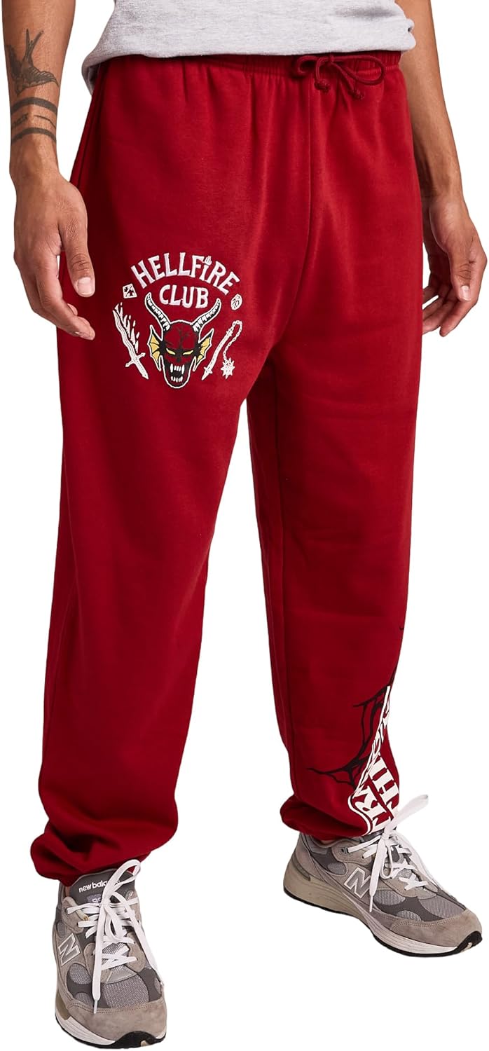 Stranger Things Hellfire Club Logo Art Men's Red Joggers