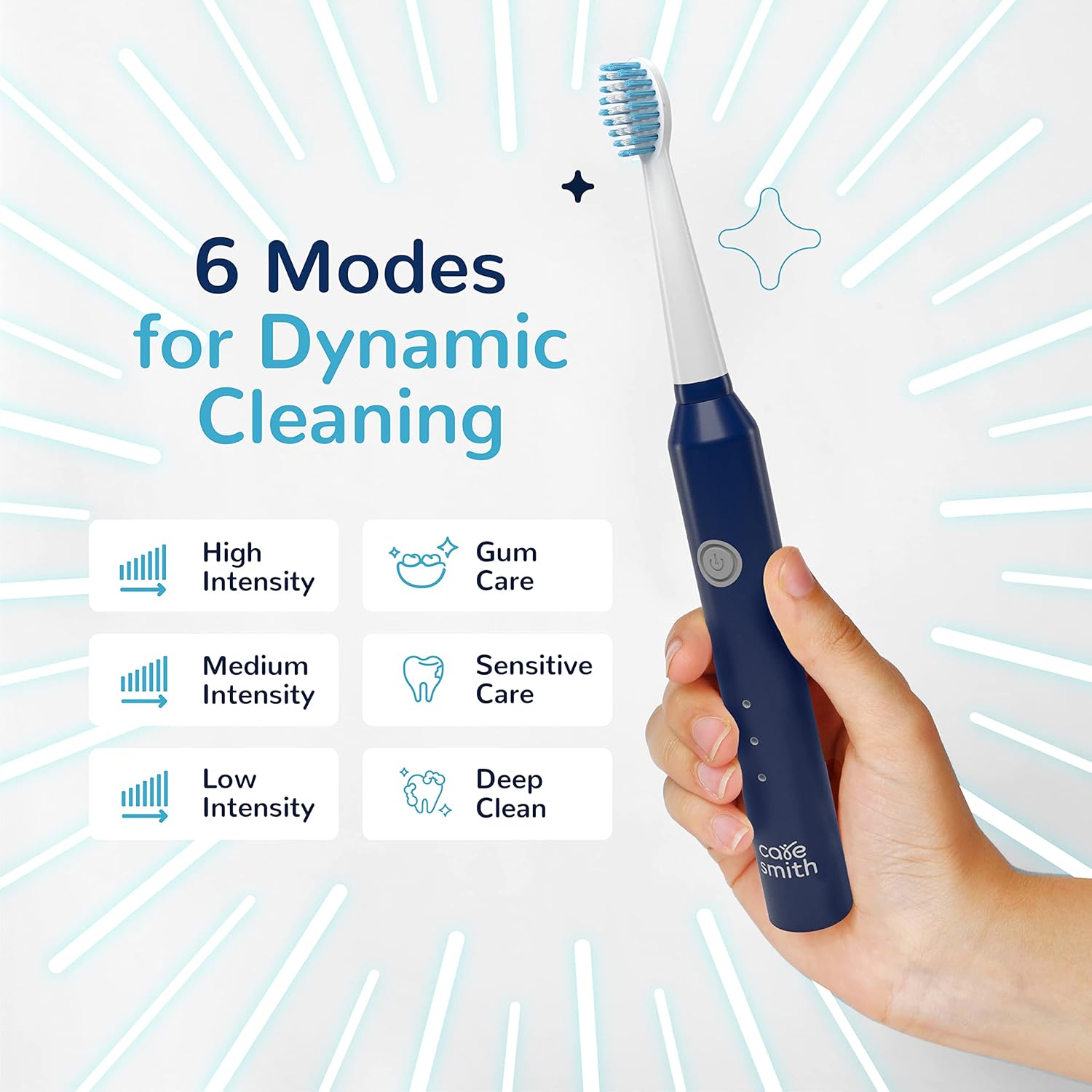 Caresmith Spark Electric Toothbrush with 6 operating modes