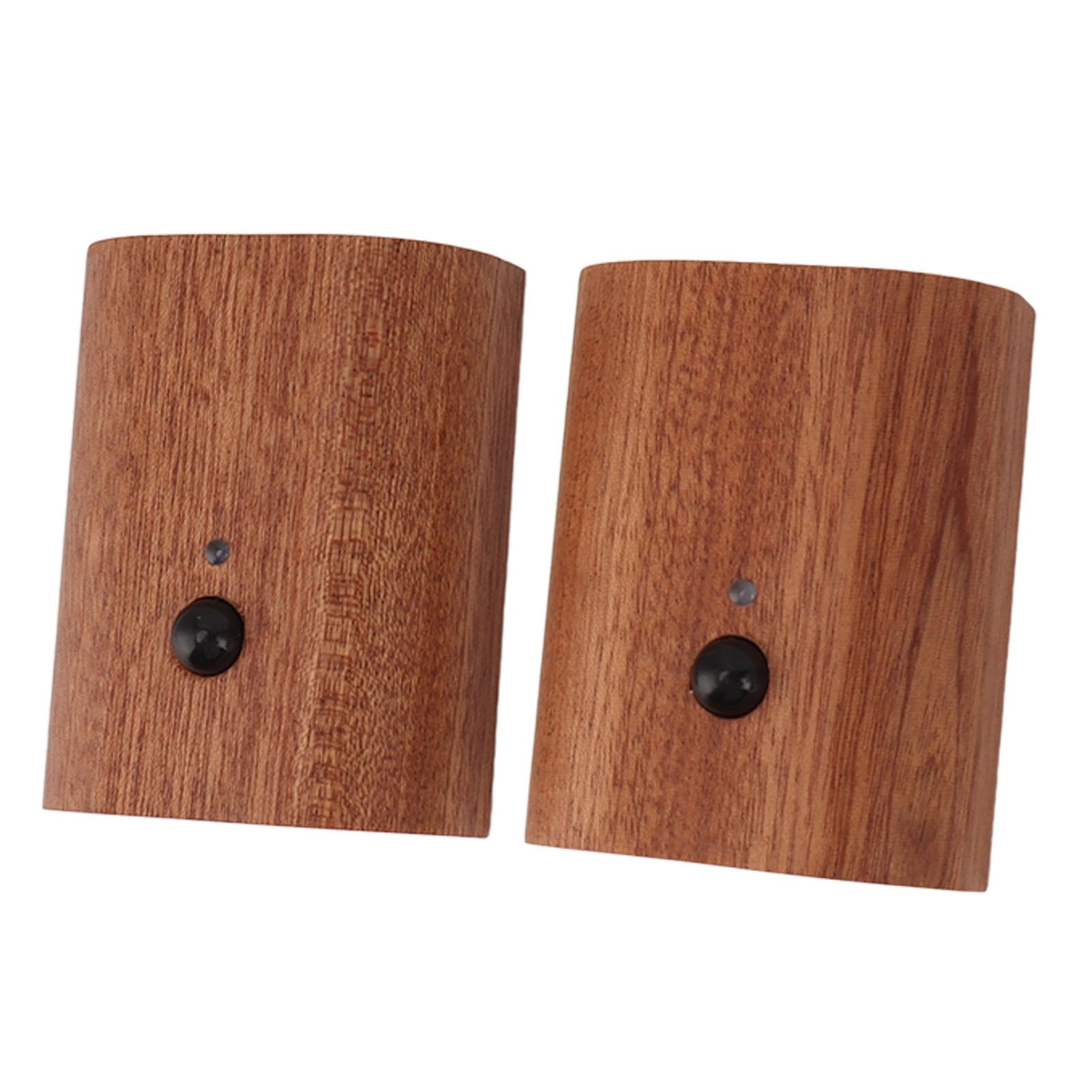 Yosoo Health Gear Luz Nocturna con Sensor de Movimiento de Madera, Luz LED de Pared Magnética, Paquete de 2, Recargable por USB, 2700 a 3000F, Brillo Ajustable hacia Arriba y hacia Abajo para