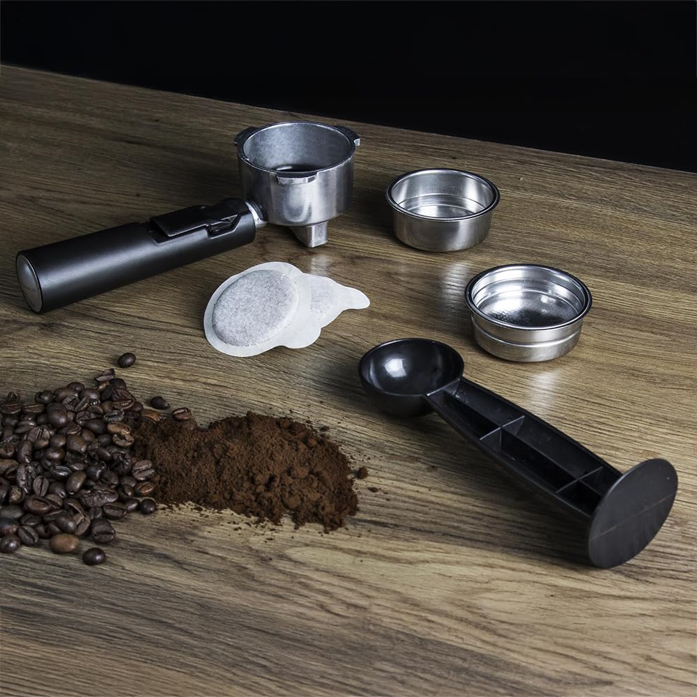 Cecotec Cafetera Express Manual Power Espresso 20, 850W, 20 Bares, 1.6L, Acero Inoxidable