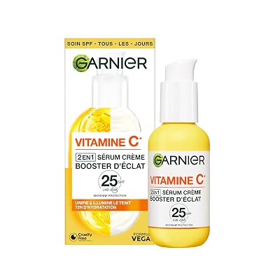 Garnier Sérum Crème 2-en-1 Booster Éclat Vitamine C Hydratant SPF 25 50ml