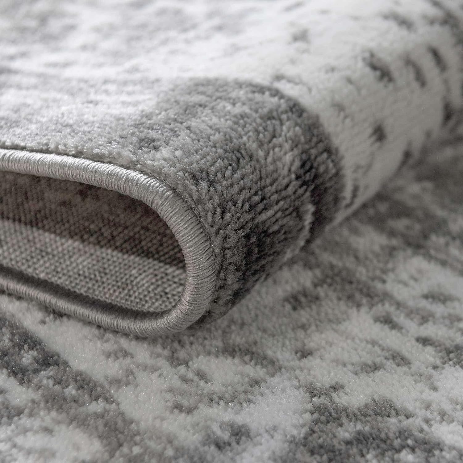 Unique Loom Sofia Collection Area Rug - Salle Garnier (2' x 3' 11" Runner, Gray/ Ivory)