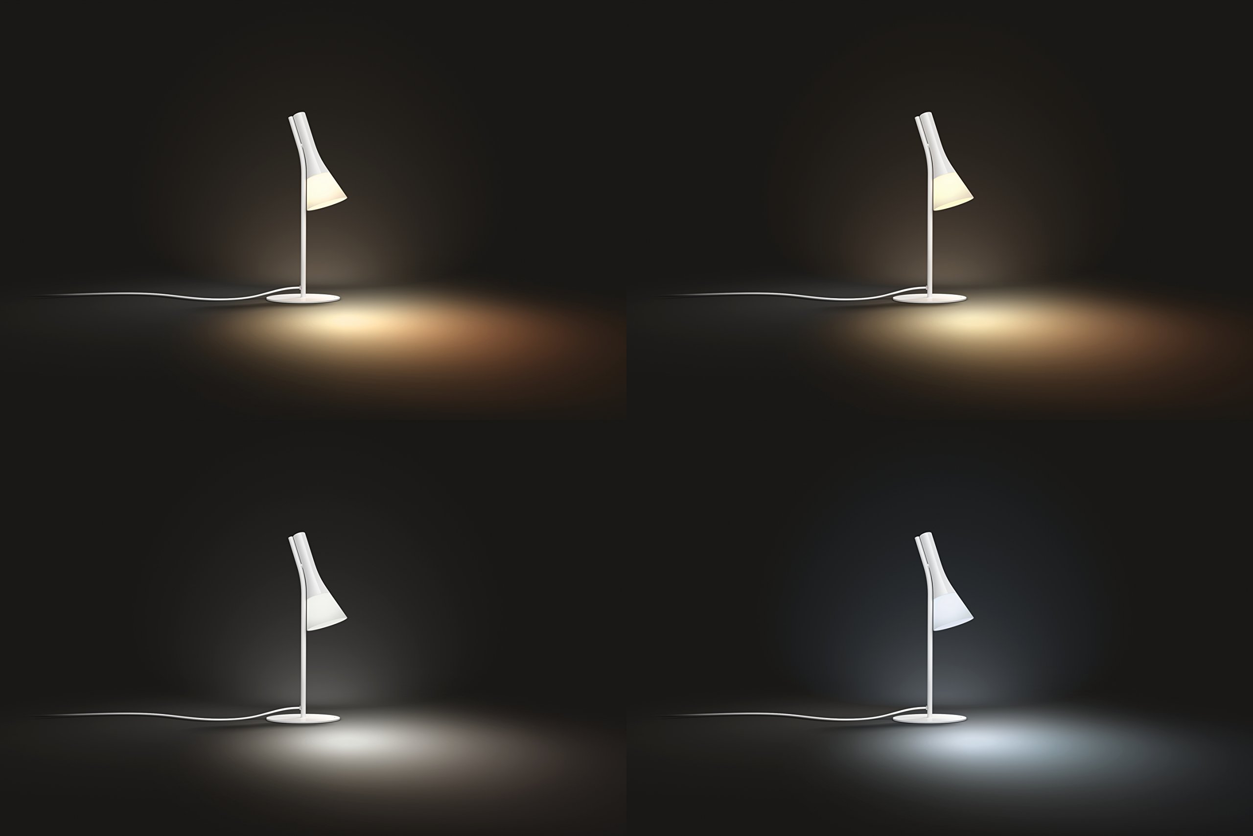 Philips Hue Explore - Lámpara de mesa blanca con mando, luz regulable de blanca cálida a blanca fría, Iluminación inteligente, compatible con Amazon Alexa, Apple HomeKit y Google Assistant