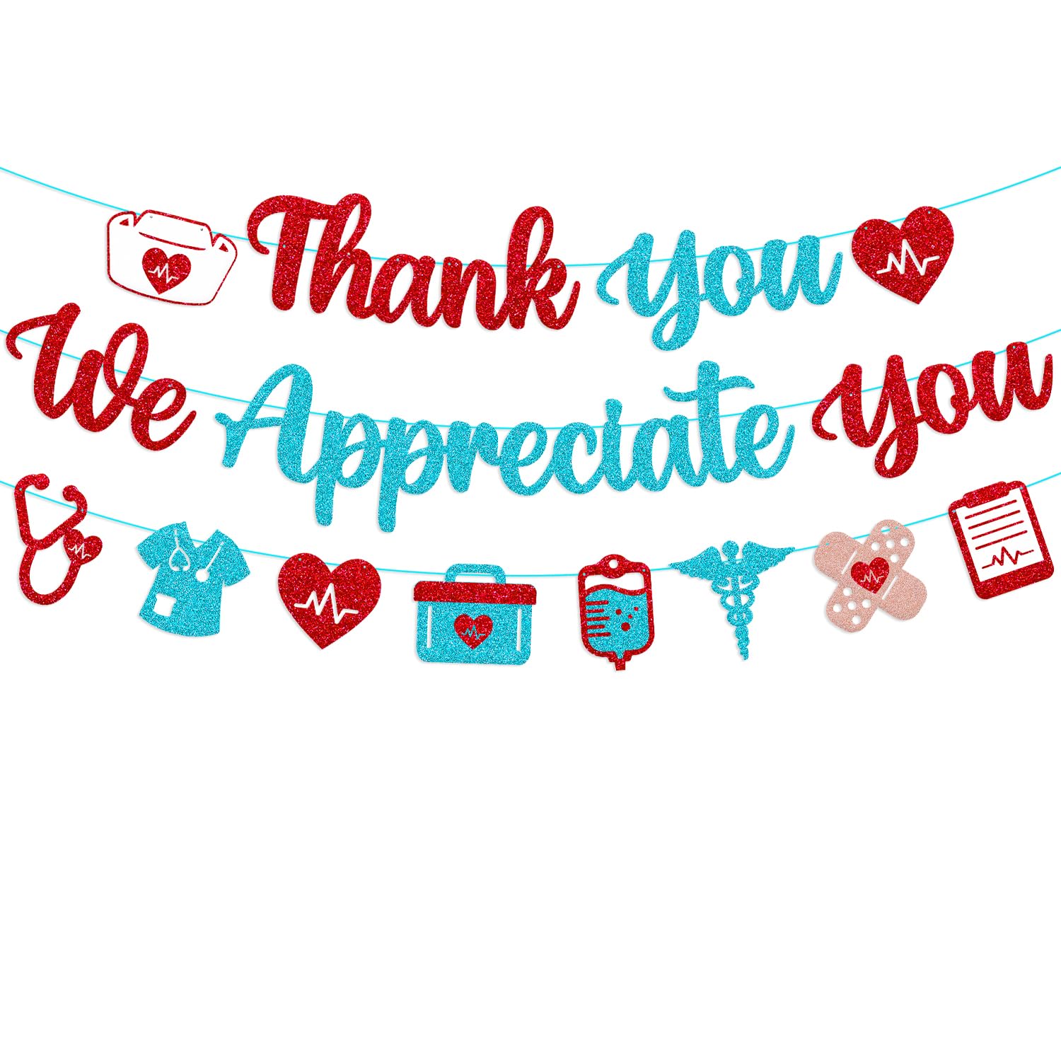 Nurses Week Decoration Thank You We Appreciate You Banner Happy Nurse Week Decor Nurses Appreciation Backdrop for CNAs Doctor Nursing RN Event