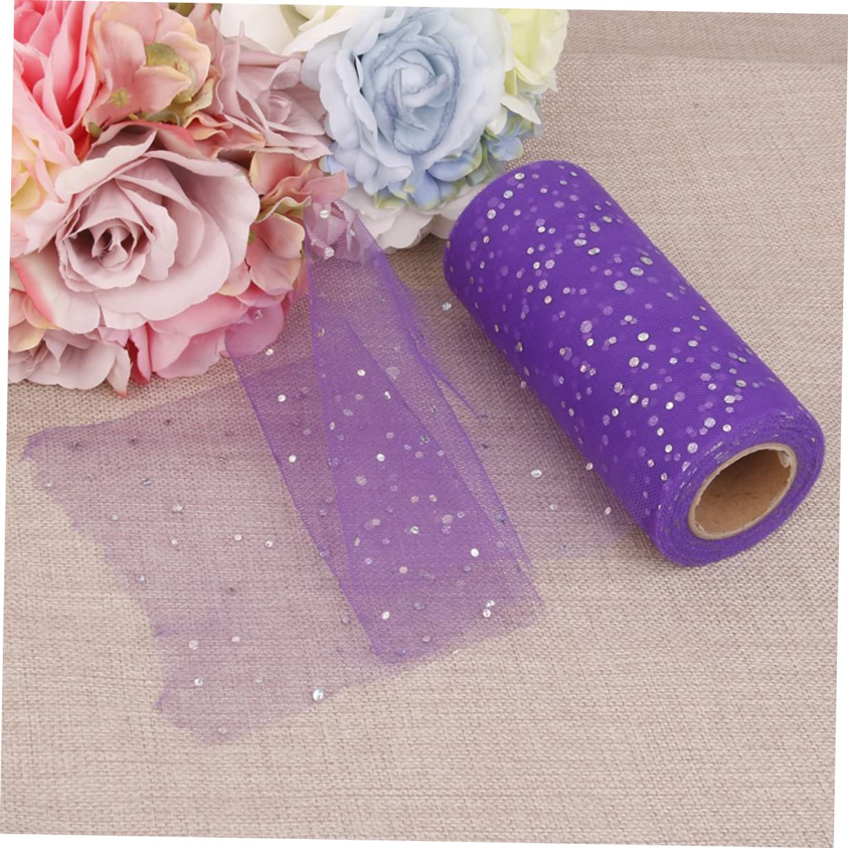SHINEOFI Rouleau De Tulle À Paillettes 3 Pièces 1 8 M X 22 9 M Décoration De Banquet De Mariage Jupe Tutu Décoration De Fête De Mariage