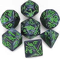 Vista 33 de CiaraQ DND - Juego de dados poliédricos con bolsa de dados para juegos de rol de Calabozos y Dragones, RPG MTG, juegos de mesa