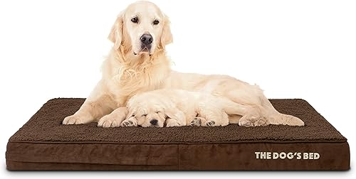 Miniatura 31 de The Dog's Bed - Cama ortopédica de espuma viscoelástica para perro, grande gris y negro, impermeable, cama de apoyo con fundas reemplazables, negro