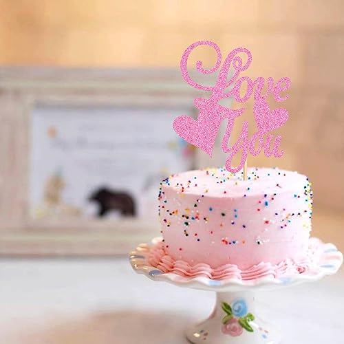 Miniatura 8 de 24 adornos para cupcakes para el día de San Valentín, decoración de pastel de corazón para amor, boda, compromiso, fiesta, día de San Valentín,