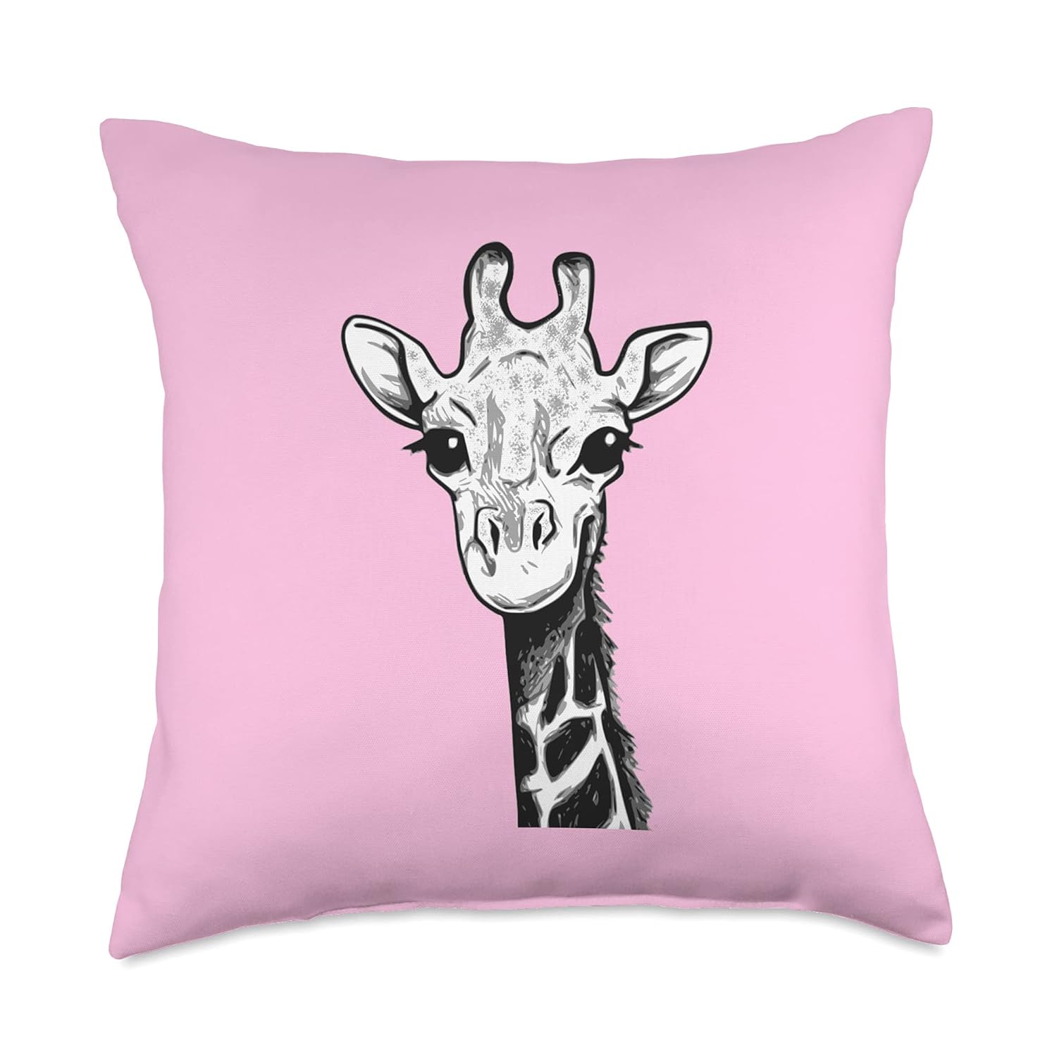 Giraffe For Girls Kids Pink Love Giraffe Throw Pillow