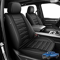 Vista 1 de AOMSAZTO - Fundas impermeables de cuero para asientos de auto, ajuste personalizado para 2009-2025 Dodge Ram 1500 2500 3500, cabina tripulación
