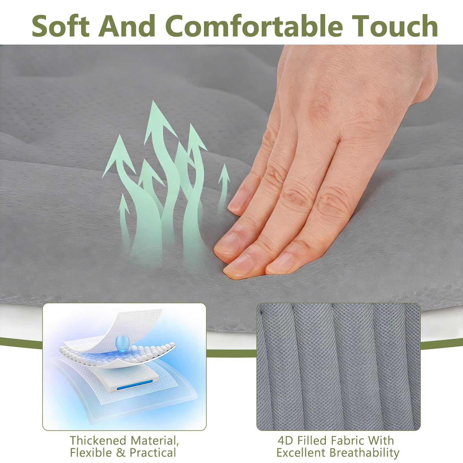 Almohada de baño de cuerpo completo con reposacabezas, soporte lumbar extraíble y 192 ventosas, inserto antideslizante para bañera, cojín de malla de secado rápido, respetuoso con la piel, lavable a