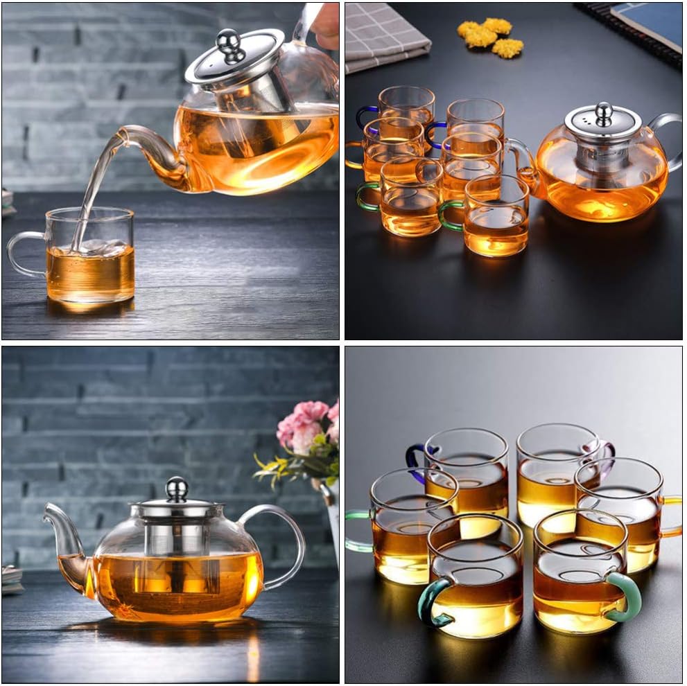 Nuolux ティーポットセット ティーカップ 耐熱ガラス 急須 茶こし付き おしゃれ コーヒー ティー用品 10ml ティーポット カラー 10ml Www Qbusinessmagazine Com