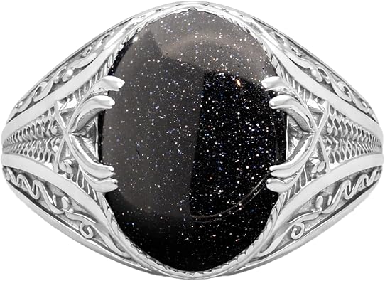 Natural Crystal Ring Mens Sword Design Anti-Tarnish 925 Sterling Silver Oval Solitaire Gemstone Dainty Statement Healing Crystal Birthstone Luck Handmade Turkish Fine Jewelry