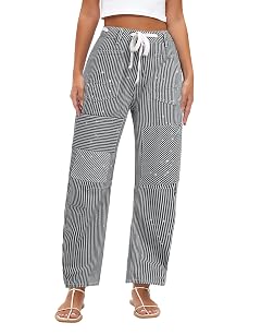 Kedera Women Striped Barrel Jeans Casual Loose Denim Jeans Wide Leg Baggy Pants Mid Waist Boyfriend Jeans Y2k