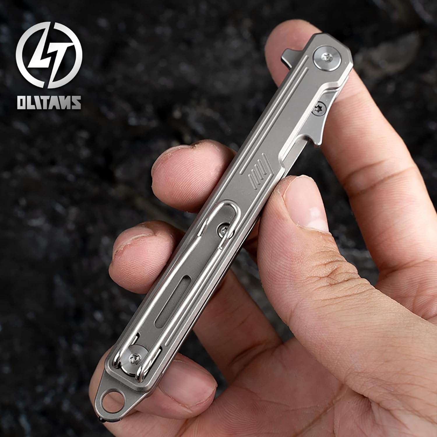 OLITANS T022 Titanium Alloy Pocket Knife Folding scalpel knife With Glass Breaker Tool Multifunctional knife No.60 scalpel blade 1.71oz