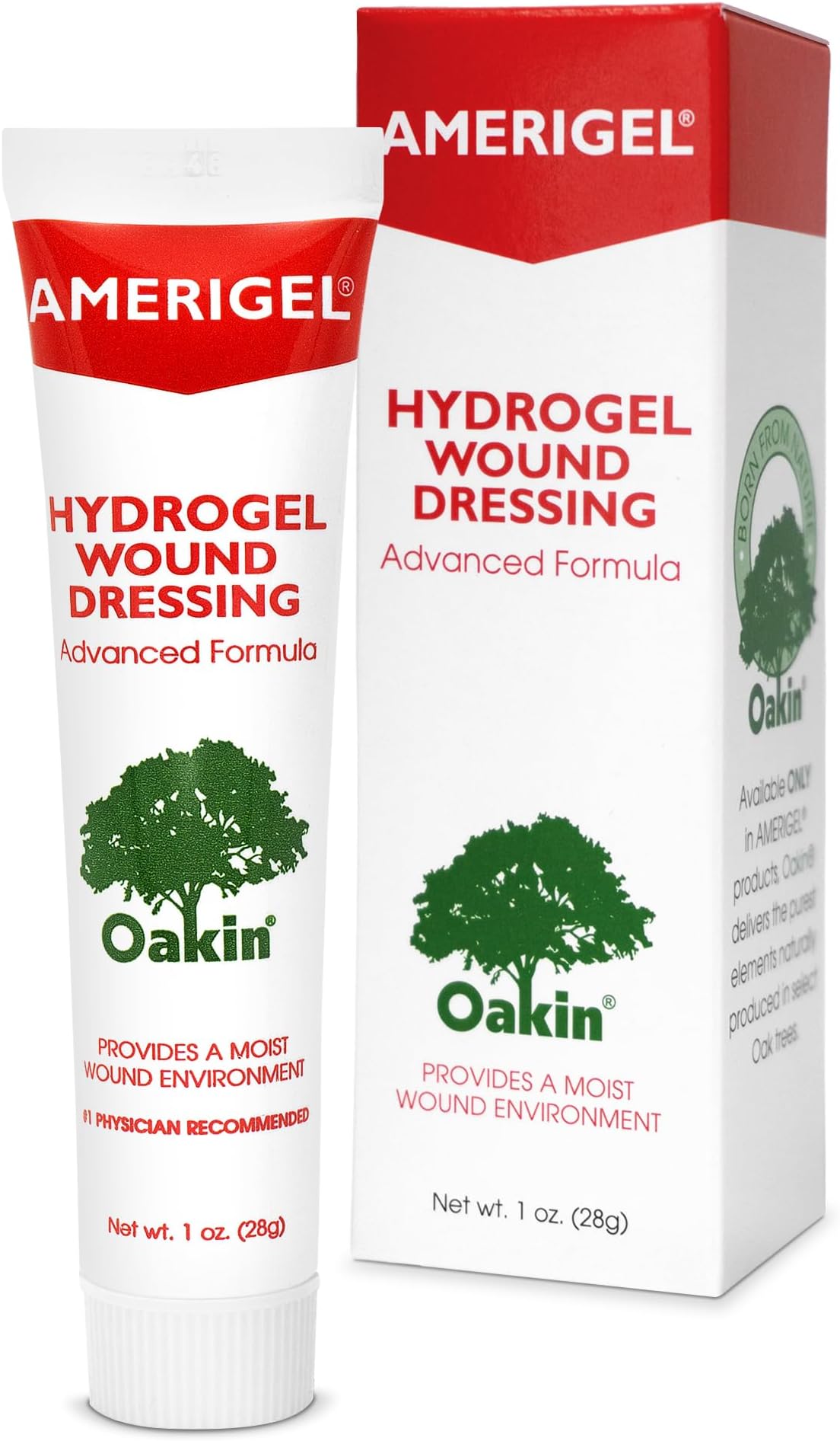 AMERIGEL Hydrogel Wound Dressing | Moist Wound Healing Gel for Cuts & Abrasions, Venous Stasis or Diabetic Foot Ulcers, Pressure Ulcers Stage I-IV, and Skin Irritation (1 oz)