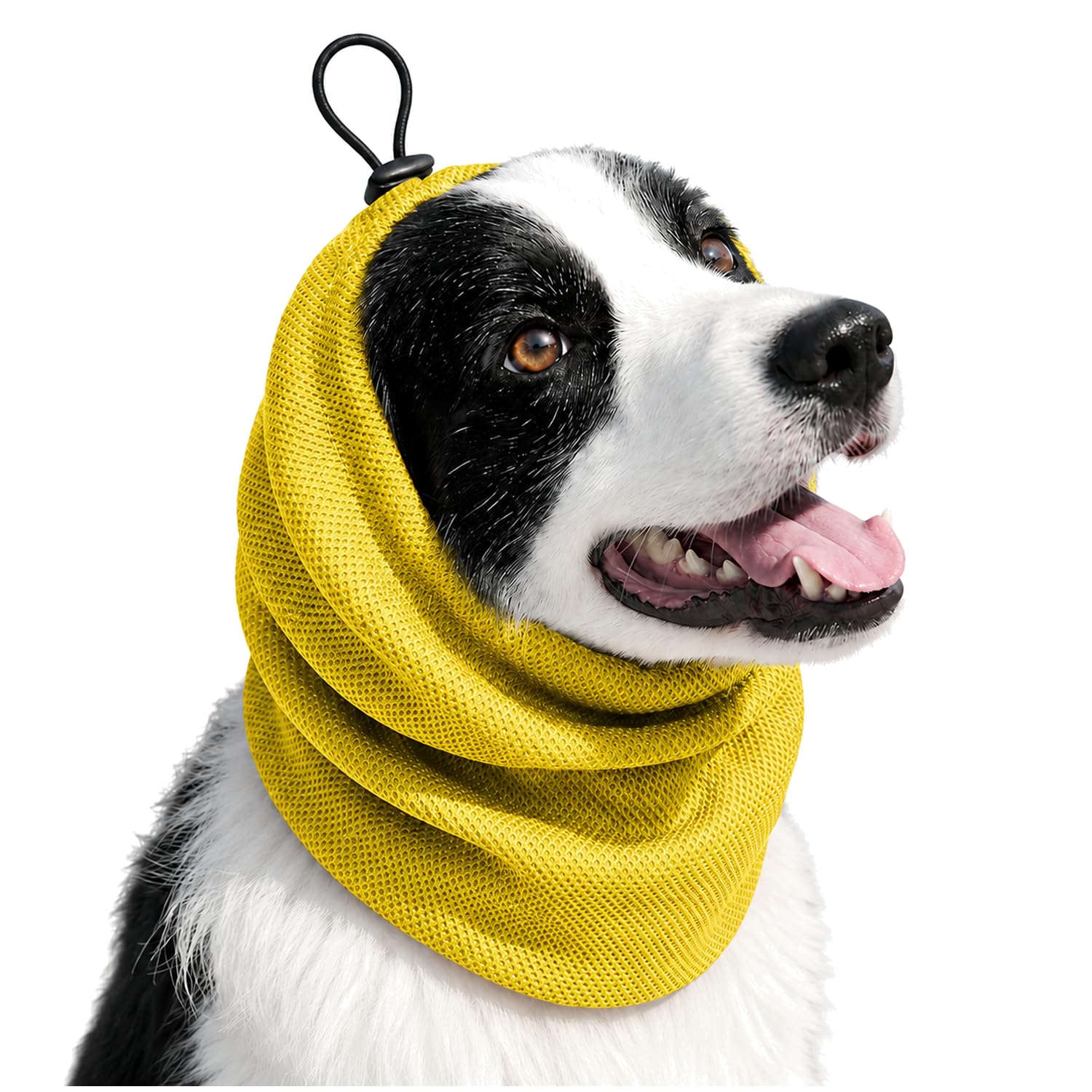 Viilich Instant Mesh Dog Ear Protector, Adjustable Quick-Dry Pet Head Cover, Water Repellent Anti Grass Seed Pollen Insect Shield, Quick Dry Dog Ear Wrap for Outdoor and Post Ear Surgery Recovery