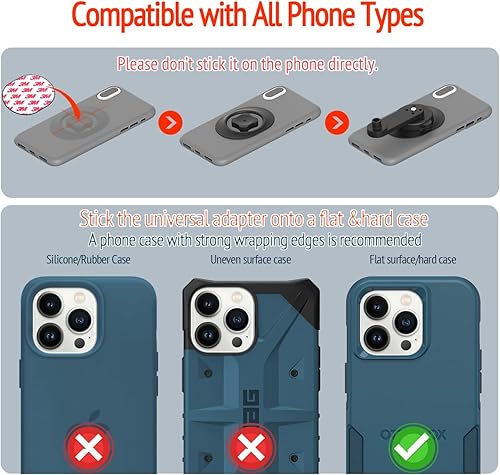 Miniatura 7 de sincetop Soporte de teléfono para bicicleta, soporte para teléfono de bicicleta de montaña, soporte de teléfono de manillar de aluminio de fijación