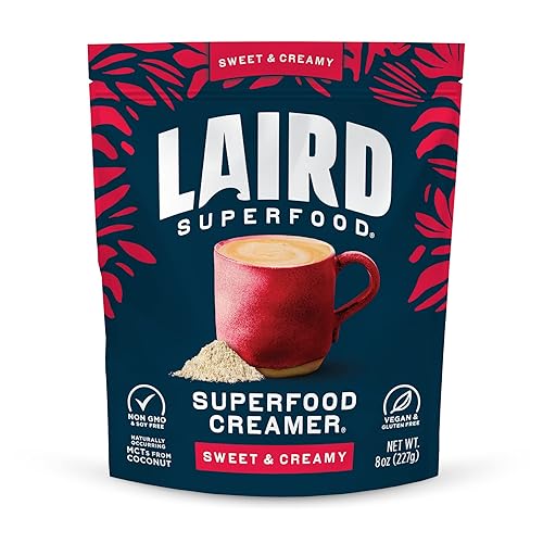 Laird Superfood Creamer - Crema en polvo vegana original para el café, 8 onzas