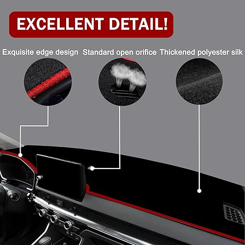 Miniatura 2 de SENSHINE Cubierta de tablero para Honda CR-V CRV Accesorios 2023 2024, cubierta de consola central, protector de alfombra, protector solar, ajuste