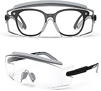Vista 20 de Gafas de seguridad antivaho Gafas de seguridad sobre gafas protectoras con lentes antiarañazos ajustables