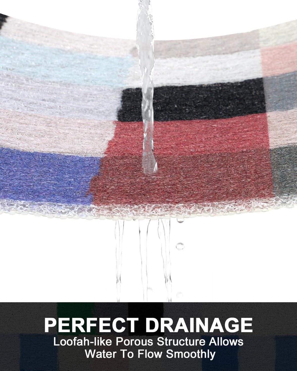 Shower Mat Non Slip - Quick Drying Anti Slip Shower Mats for Inside Shower, Soft PVC Loofah Foot Scrubber Mat, Extra Large Bath Mat for Shower, Tub, Bathroom, Floor, Kitchen, Home, Pool, Hotel - Image 3