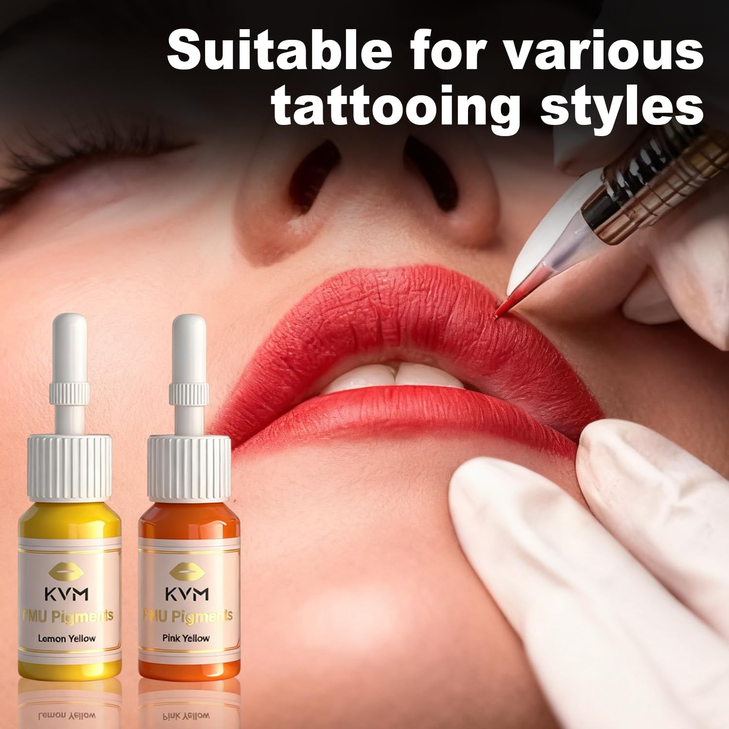 KVM Semi-Permanent Lip Pigmentation Tattoo Ink (8pcs Pigment Set)