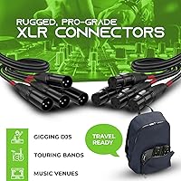 Vista 6 de GearIT Serpiente de 4 canales (cable de ruptura de 2 pies) 3 pines XLRDMXAES-EBU a Ethercon RJ45 Cat5Cat6 Ethernet Extensor para escenario en vivo