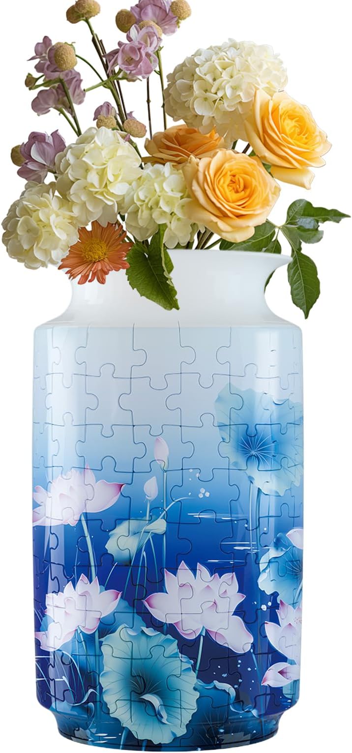 3D Vase Puzzles for Adults | 3D Jigsaw Vase | Model Kit Decoration for Challenging Activity Craft Lovers Women Home Decor Christmas Mother's Day