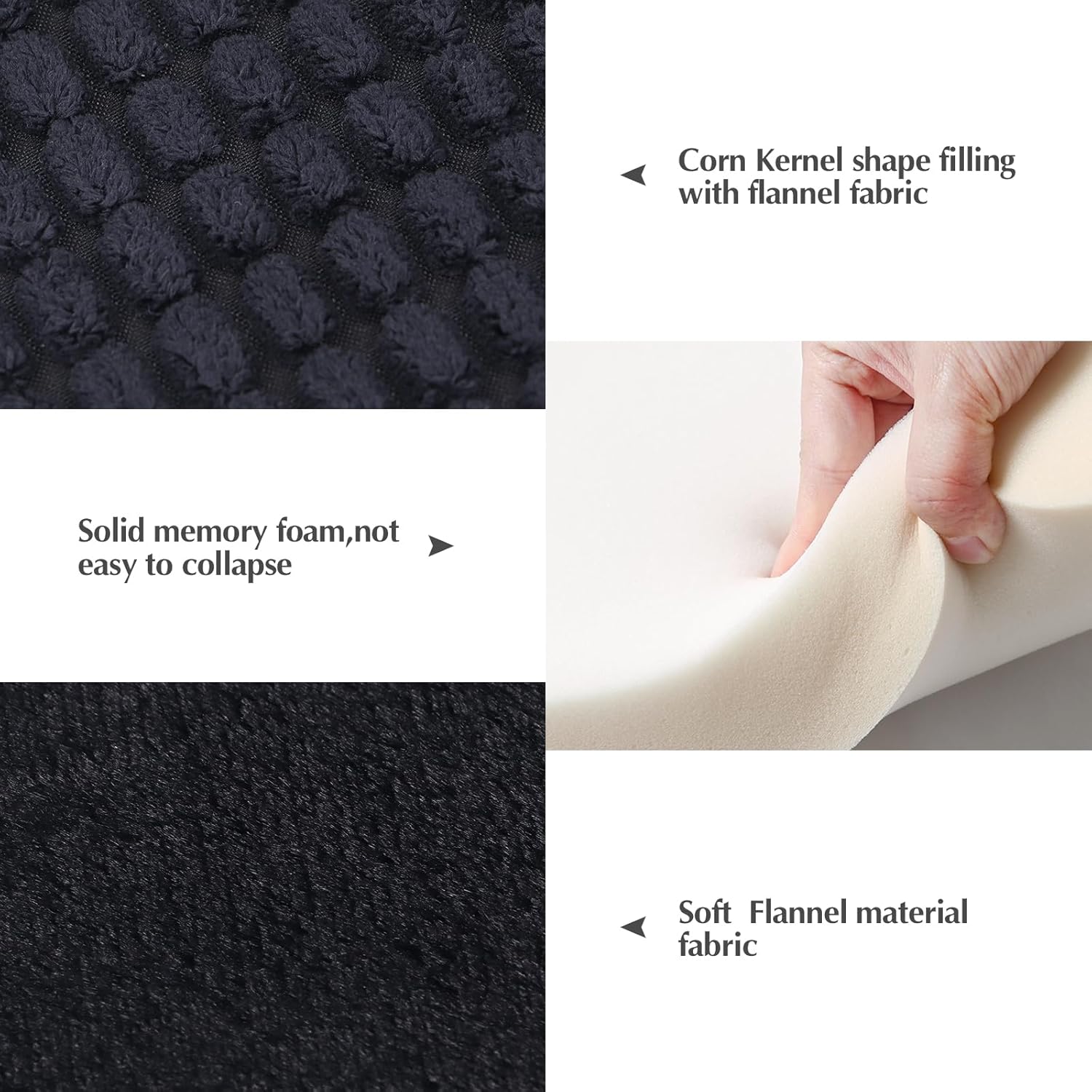 BVAGSS Reversible Dog Crate Pad, Memory Foam Pet Bed Mat, Soft Warm Machine Washable Sleeping Kennel Mattress for Small Medium Dogs XH079 (36''x23''x1.6'',Dark Grey)