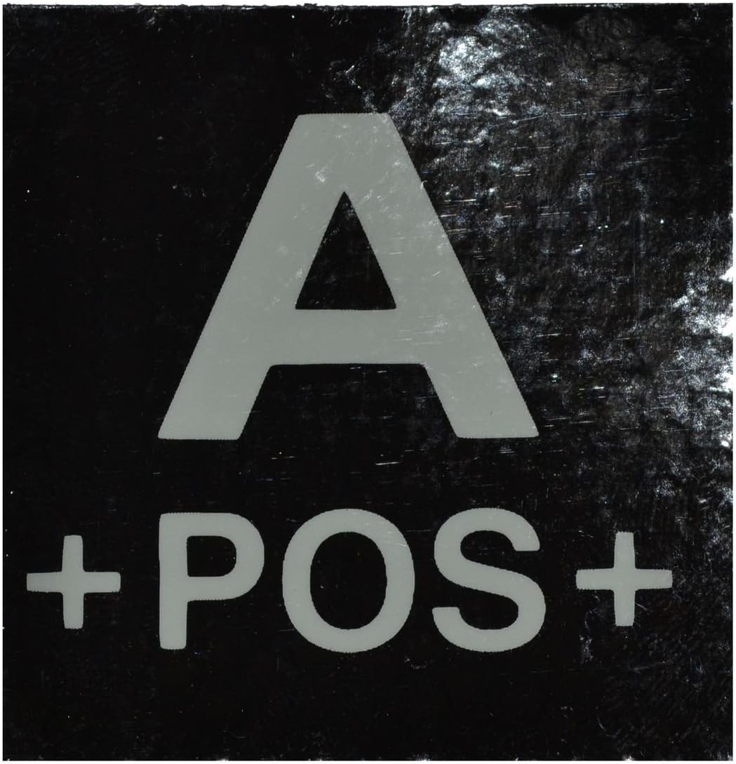 Infrared (IR) 2x2in Blood Type Military Patch / Morale Patch - A Positive