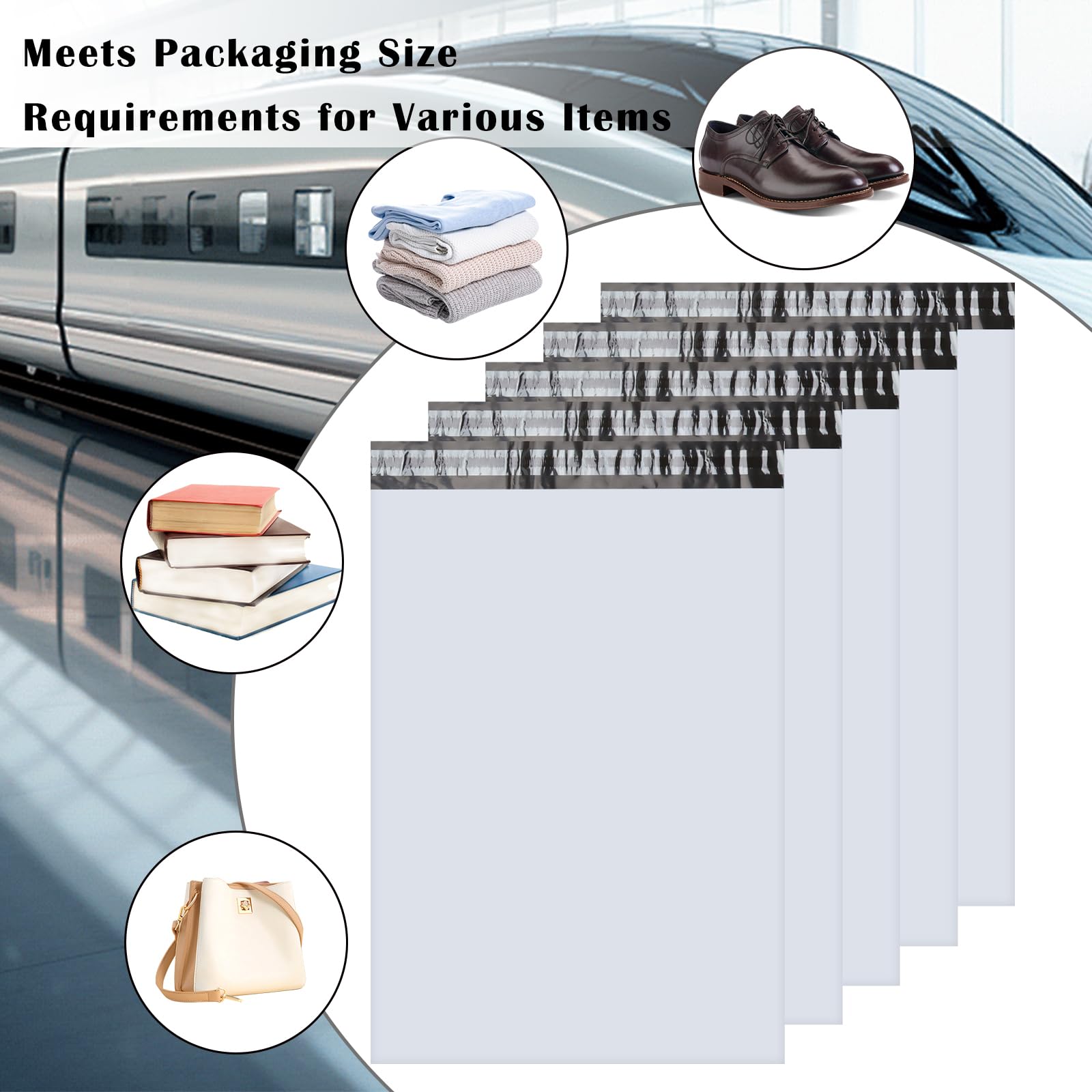 5PCS Bolsas para Envíos 80x60cm Sobres para Envios Sobres de Correo Nuevo Material Bolsa Sobres de Plástico Opacos Blancos Bolsas Envio Vinted para Chaqueta Manta Pequeña Embalaje Caja de Zapatos