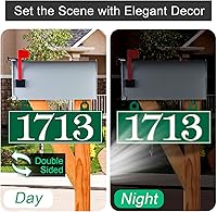 Vista 5 de Placa de dirección colgante – Placa de número de casa personalizada, letrero de dirección, números de casa para exteriores de casa, apartamento