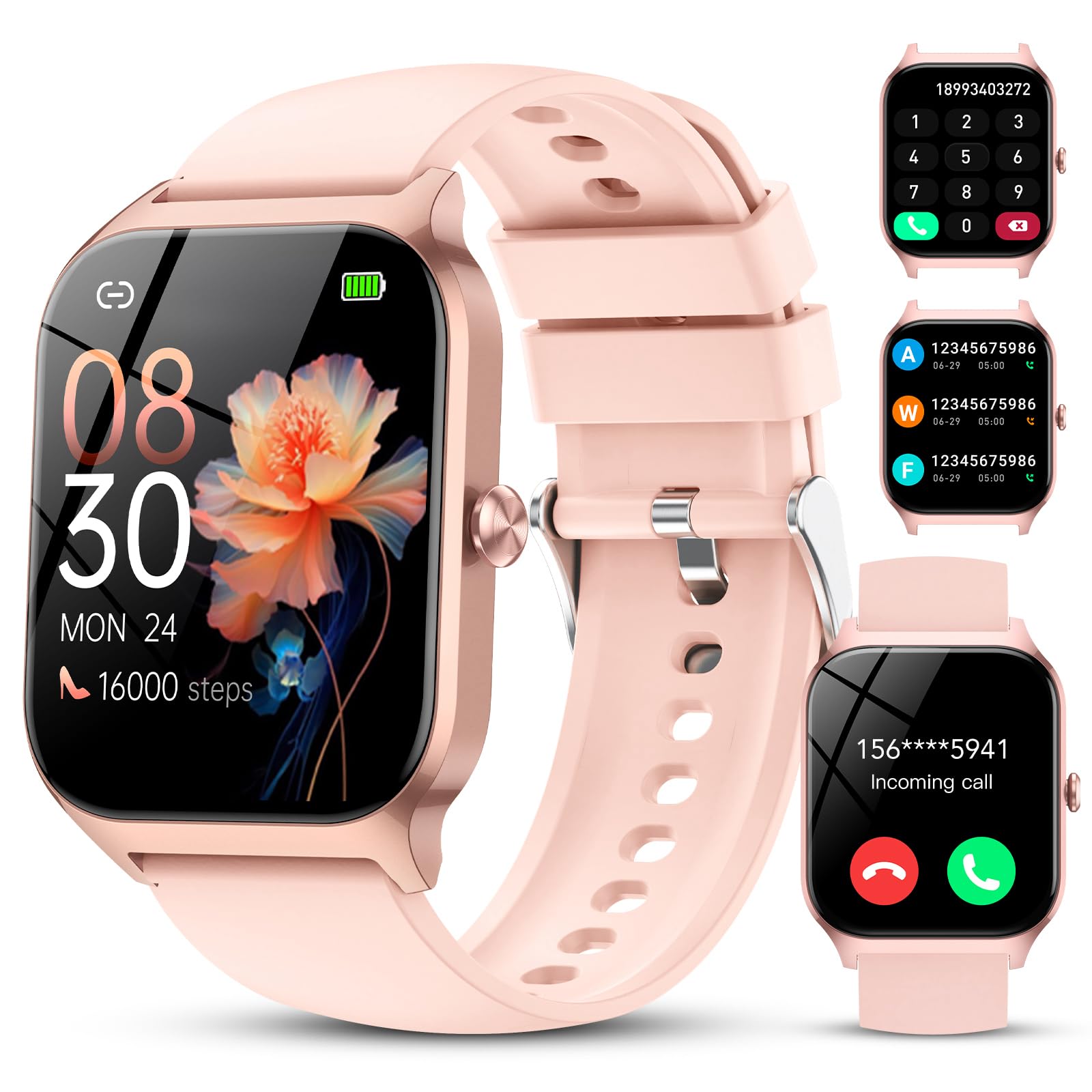 IKT Smart Watch Fits for Android and iPhone 1 85 inch Fitness Tracker Men Womens Smartwatch with Answer