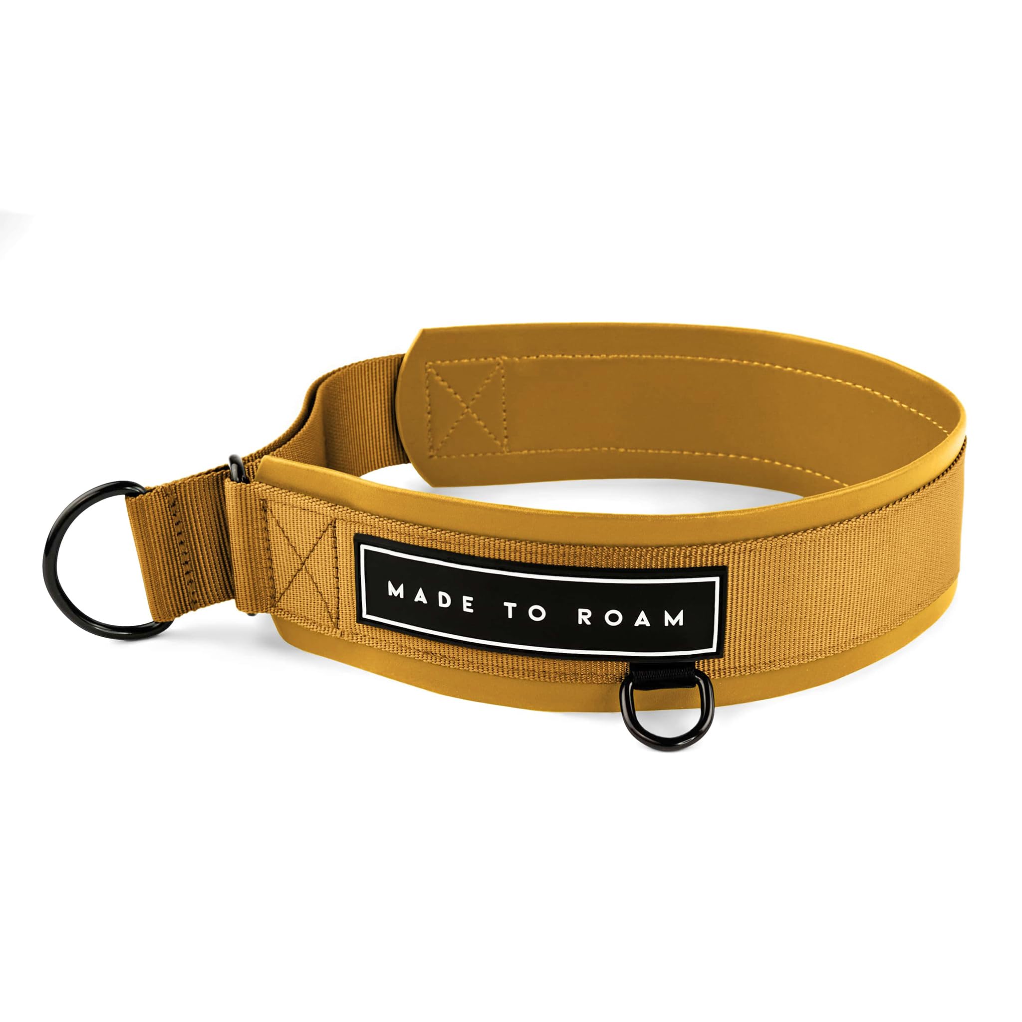 Collier chien martingale en cuir végétalien anti-traction robuste taille 2