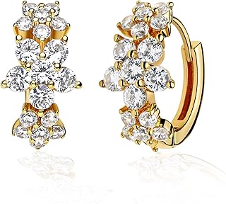 Cubic Zirconia Huggie Earrings 14k Gold Plated Tiny Earrings Small Huggie Hoop Earrings Simple Lightweight Hoops Gift for Women
