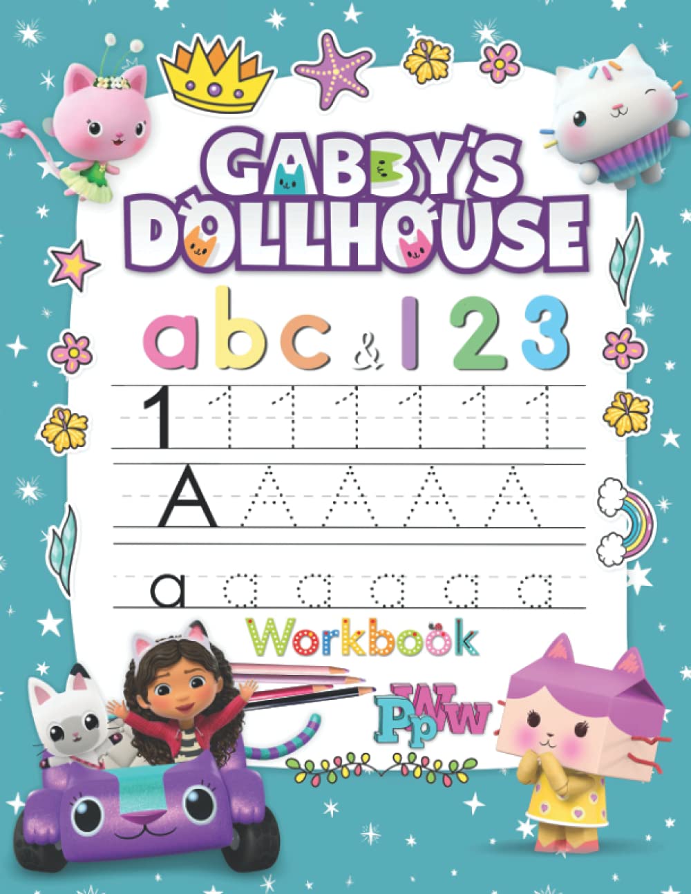 Buy Gabby's Dollhouse Letter and Number tracing Workbook for kids An