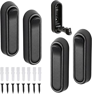 4 Ganchos de Pared Plegable e Invisibles,Perchero Plegable Pared de Zinc,Ganchos Plegables Pared de 90 grados para Colgar Ropa en Baño Cocina.(Negro)