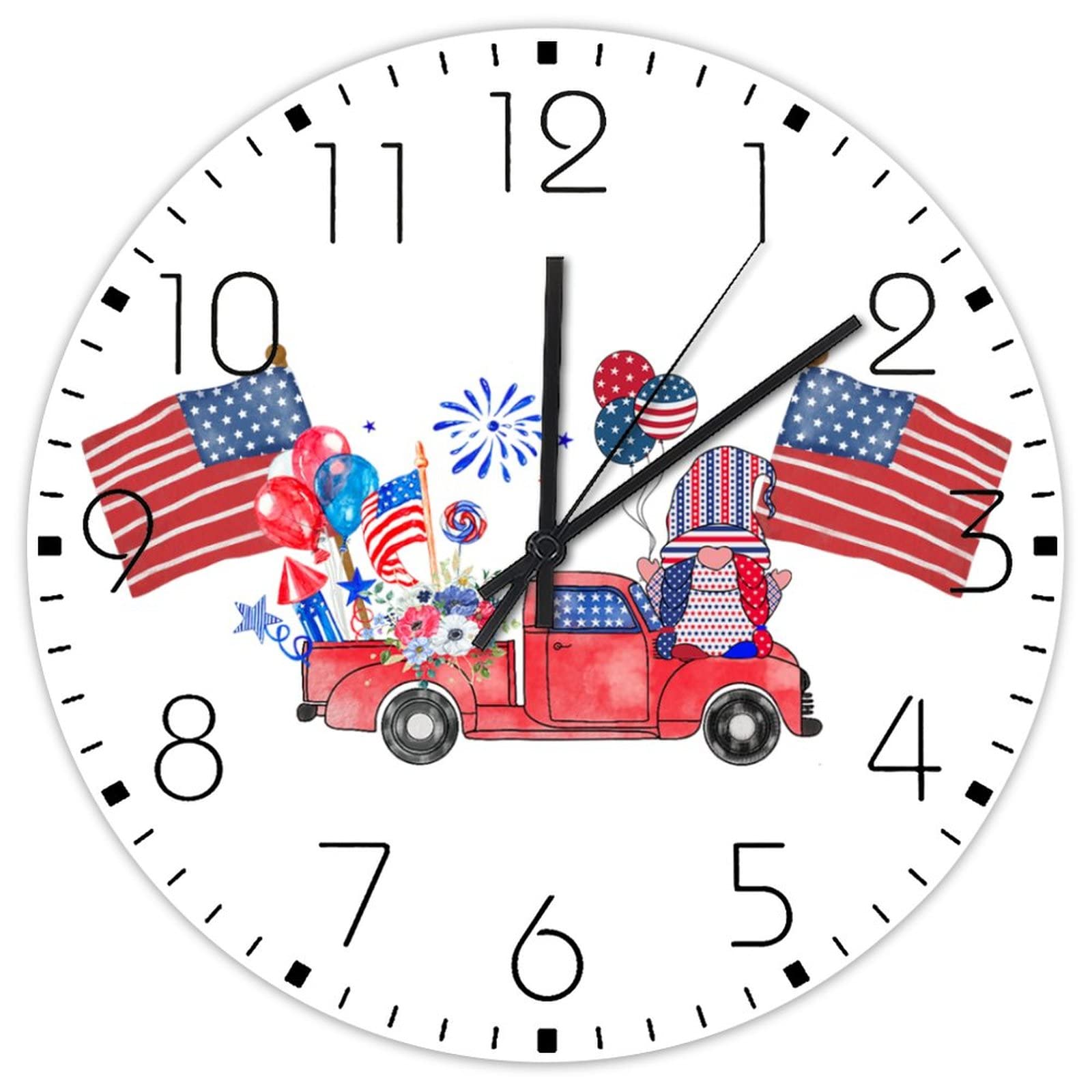 Horloge murale en bois de 38 cm pour salon de campagne ou décoration chalet