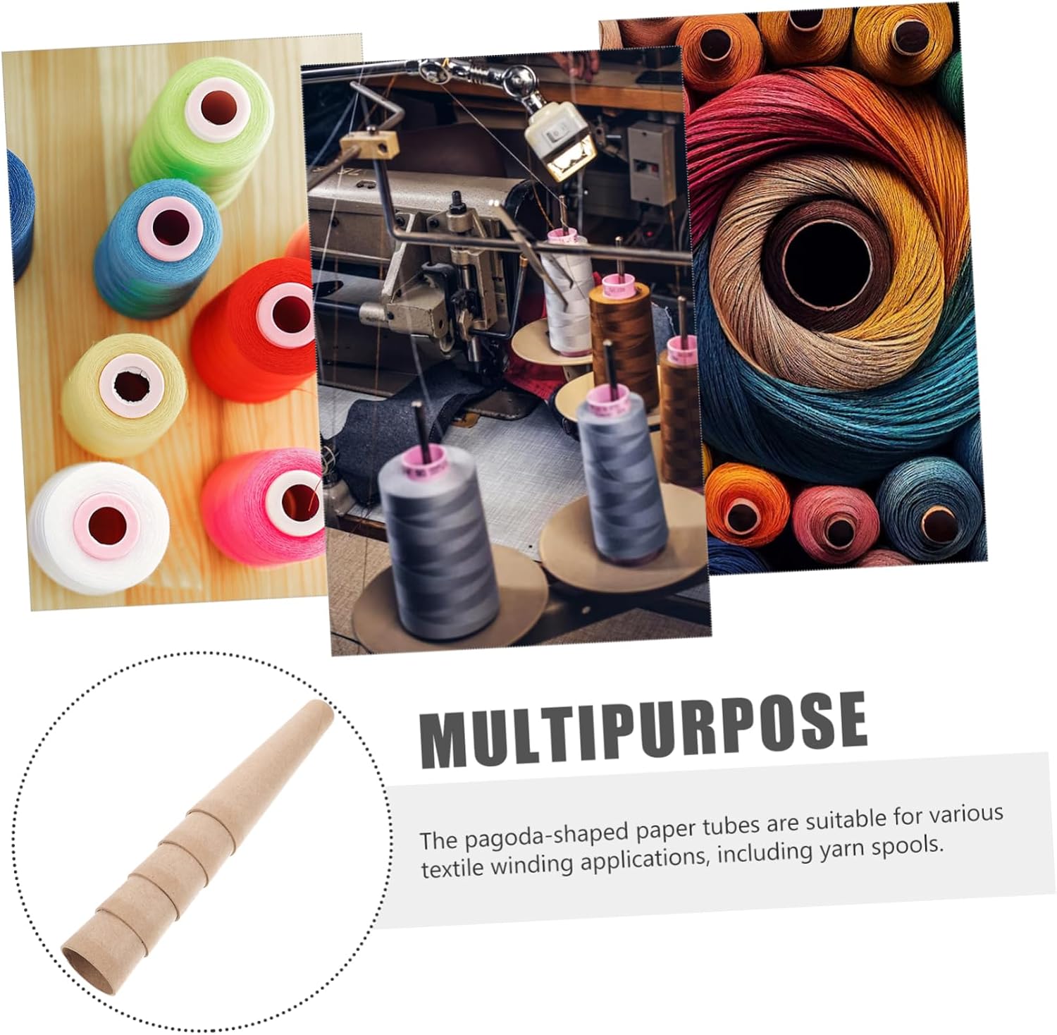 JEWEDECO 5pcs Winding Tube Yarn Paper Tube Slots for Embroidery Yarn Kitting Winder