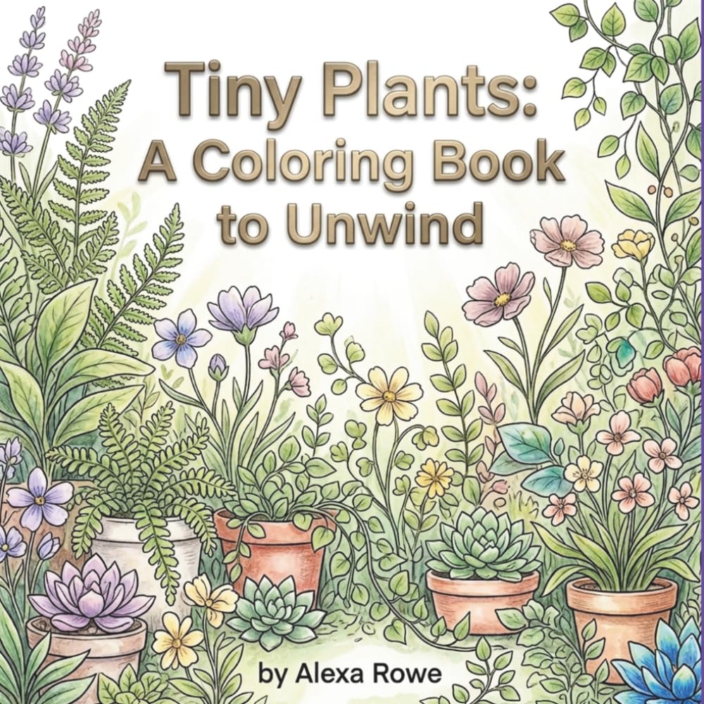 Tiny Plants : A Coloring Book to Unwind