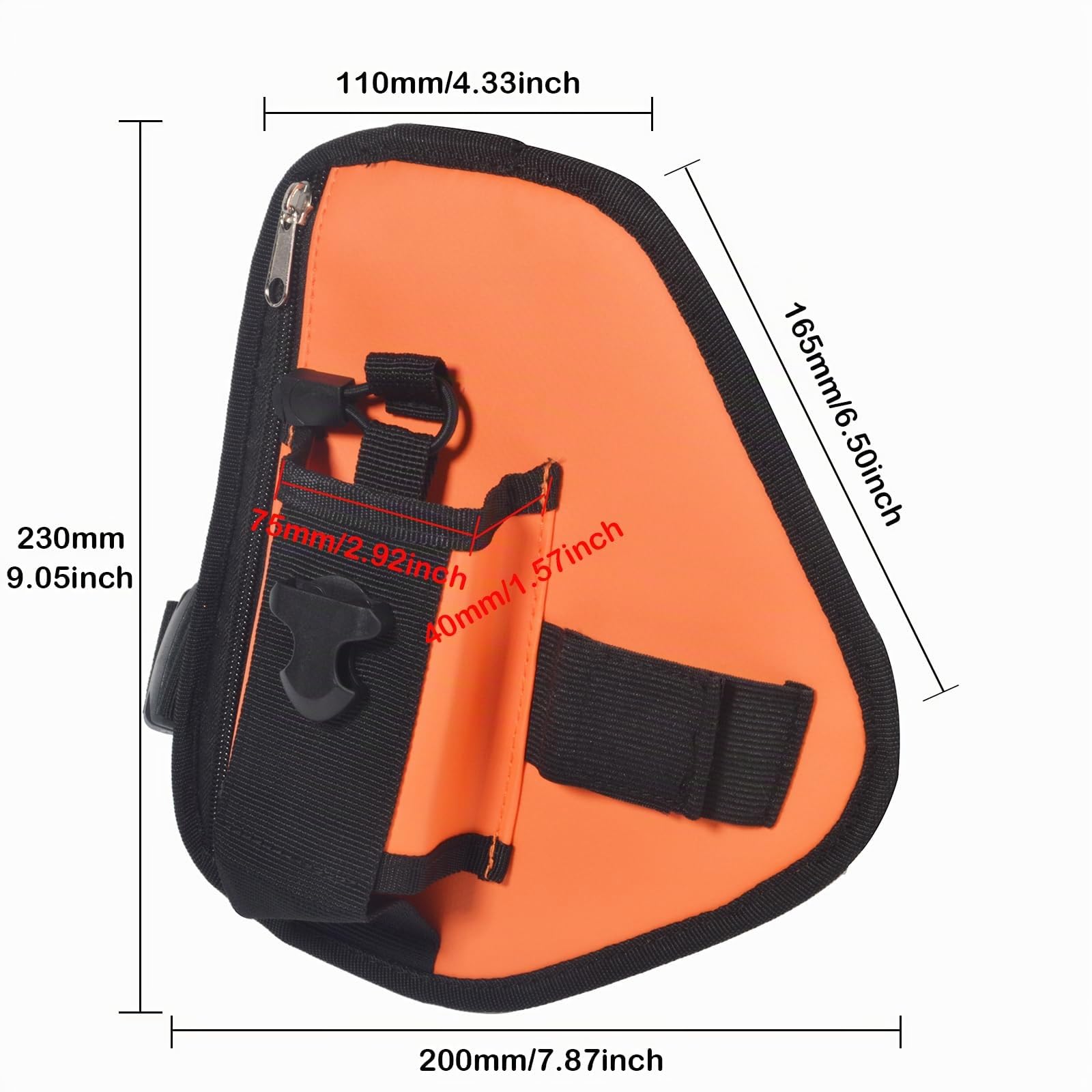 UAYESOK Harnais Poitrine Talkie Walkie, Porte Radio Police, Étui Harnais Tactique Portable Universel avec Sangle Sac Nylon Réglable pour Motorola Baofeng Icom Yaesu Midland President (Orange)