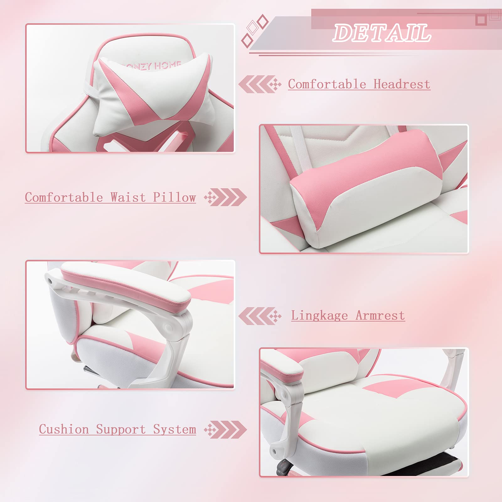 Buy Bonzy Home Gaming Office Chair Ergonomic PU Leather