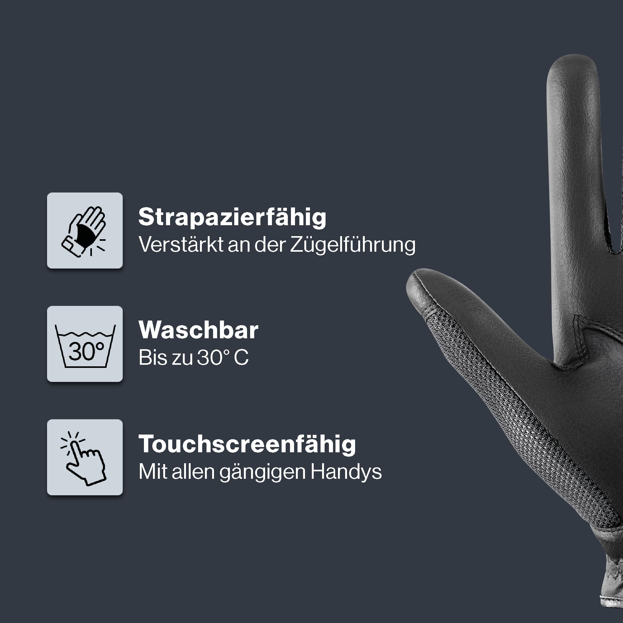 Uvex sumair - dehnbarer, optimal belüfteter Reithandschuh für Damen und Herren - exzellenter Grip & strapazierfähig - touchscreenfähig