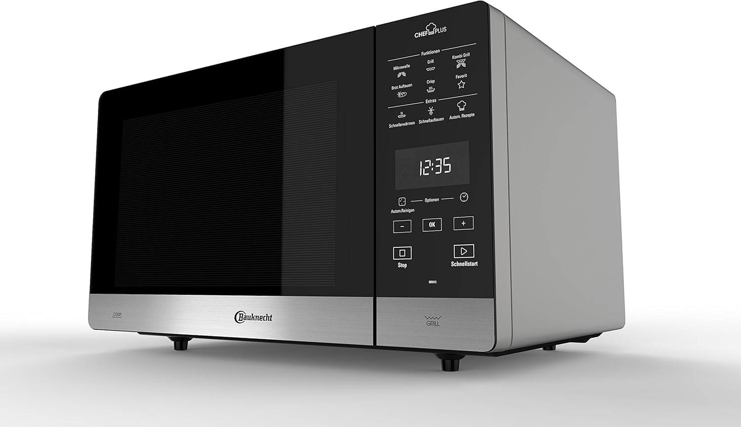 Bauknecht Chef Plus MW 45 SL Combinazione Grill e Microonde / 900 W / 25 L/Quartz Grill 800 W/Funzione DualCrisp/AutoClean/Funzione di scongelamento rapido/Funzione scongelamento del pane Bauknecht Chef Plus MW 45 SL Combinazione Grill e Microonde / 900 W / 25 L/Quartz Grill 800 W/Funzione DualCrisp/AutoClean/Funzione di scongelamento rapido/Funzione scongelamento del pane