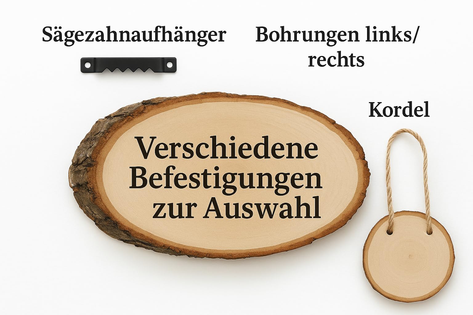 Personalisierte Baumscheibe mit Gravur - Schild personalisiert aus Holz selbst gestalten Holzschilder (86-94cm)